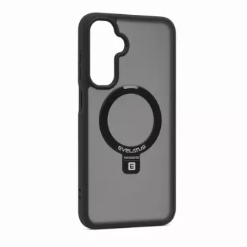 Evelatus Funda protectora con MagSafe y soporte para Samsung Galaxy A17 4G / A17 5G, anillo mate negro