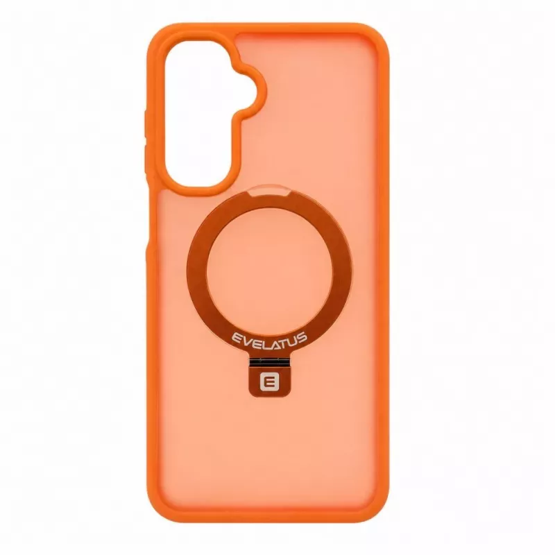 Evelatus Funda protectora con MagSafe y soporte para Samsung Galaxy A17 4G / A17 5G, anillo mate, naranja