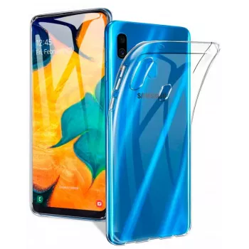 Funda de silicona Evelatus para Samsung Galaxy A20 transparente