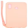 Evelatus Funda de silicona Soft Touch con correa para Samsung Galaxy A20e rosa
