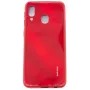 Protector de pantalla de cristal templado con electroplating de color completo y ondas de agua Evelatus para Samsung Galaxy A20e rojo