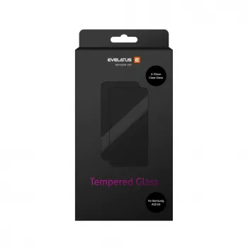 Evelatus Samsung Galaxy A22 5G Protector de pantalla de cristal templado plano transparente de 0.33mm con pegamento japonés y recubrimiento antiestático