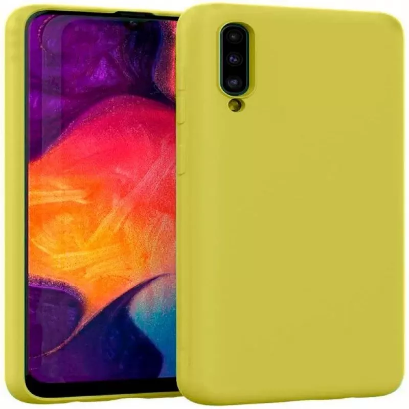 Evelatus Samsung Galaxy A30s/A50/A50s Funda Nano de Silicona Soft Touch TPU Amarillo