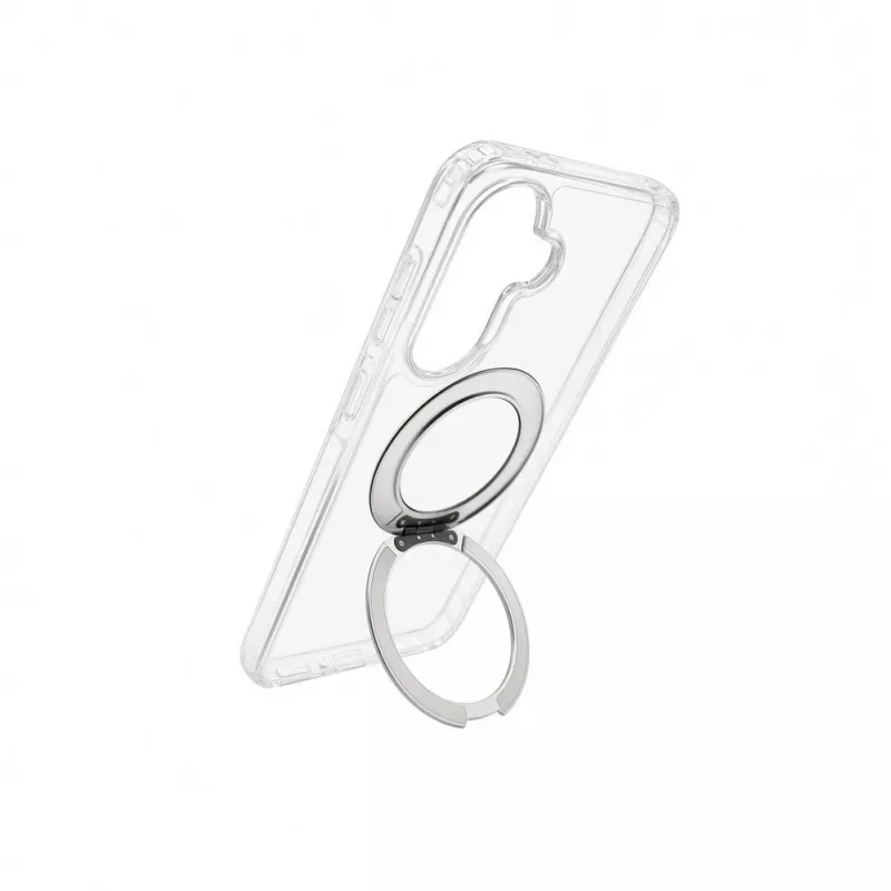 Funda híbrida con MagSafe Evelatus para Samsung Galaxy A37 / A36, PC+TPU, soporte metálico 360, transparente
