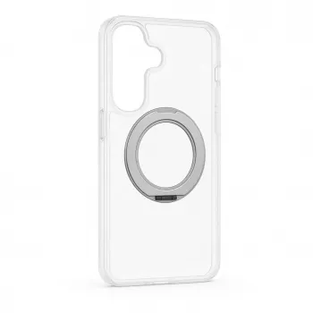 Funda híbrida con MagSafe Evelatus para Samsung Galaxy A37 / A36, PC+TPU, soporte metálico 360, transparente