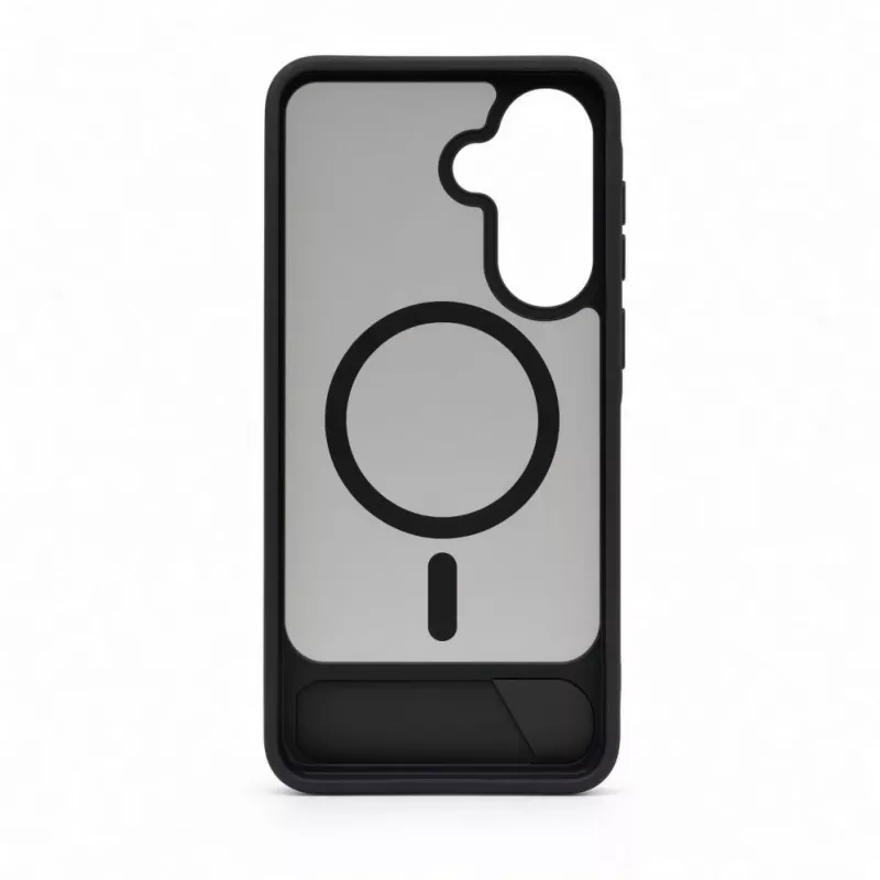 Evelatus Funda MagSafe de goma con soporte para Samsung Galaxy A37 / A36, negra