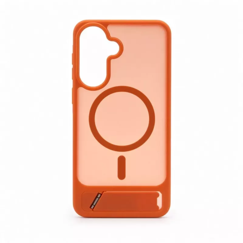 Evelatus Funda MagSafe de goma con soporte para Samsung Galaxy A37 / A36, naranja