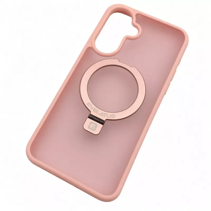 Evelatus Funda Shield para Samsung Galaxy A37 / A36 con MagSafe y soporte, Mate, Rosa claro