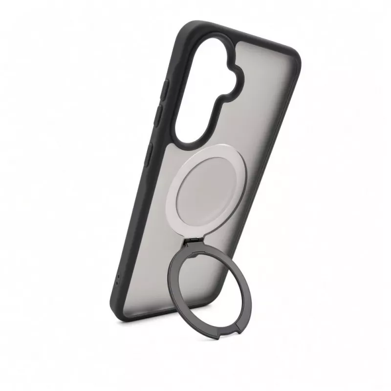 Evelatus Funda Shield con MagSafe y soporte para Samsung Galaxy A37 / A36, gris ahumado mate