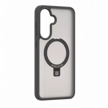 Evelatus Funda Shield con MagSafe y soporte para Samsung Galaxy A37 / A36, gris ahumado mate