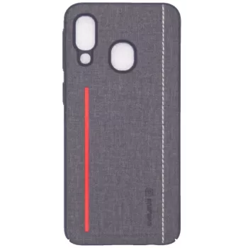 Evelatus Funda trasera de silicona para Samsung Galaxy A40 gris