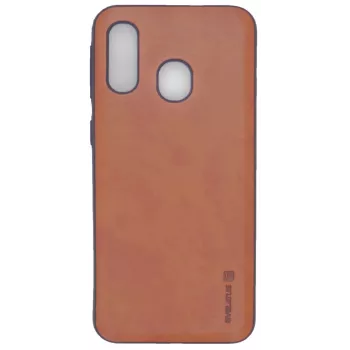 Evelatus Funda Trasera de Piel Kuton Brown para Samsung Galaxy A40