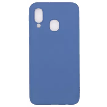 Evelatus Funda de silicona Nano Soft Touch TPU para Samsung Galaxy A40 azul oscuro