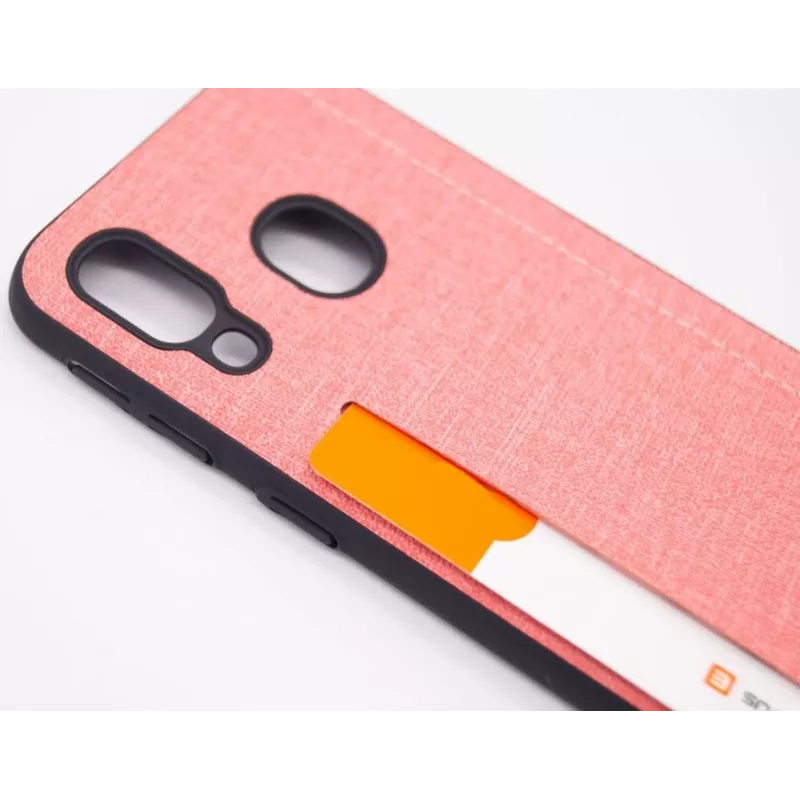 Evelatus Samsung Galaxy A40 Funda trasera de silicona rosa