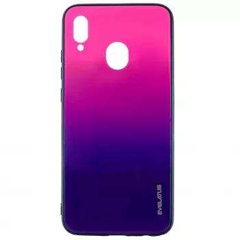 Evelatus Funda de Cristal Templado Anti-Explosión Water Ripple Gradient Color para Samsung Galaxy A40 Gradient Pink-Purple