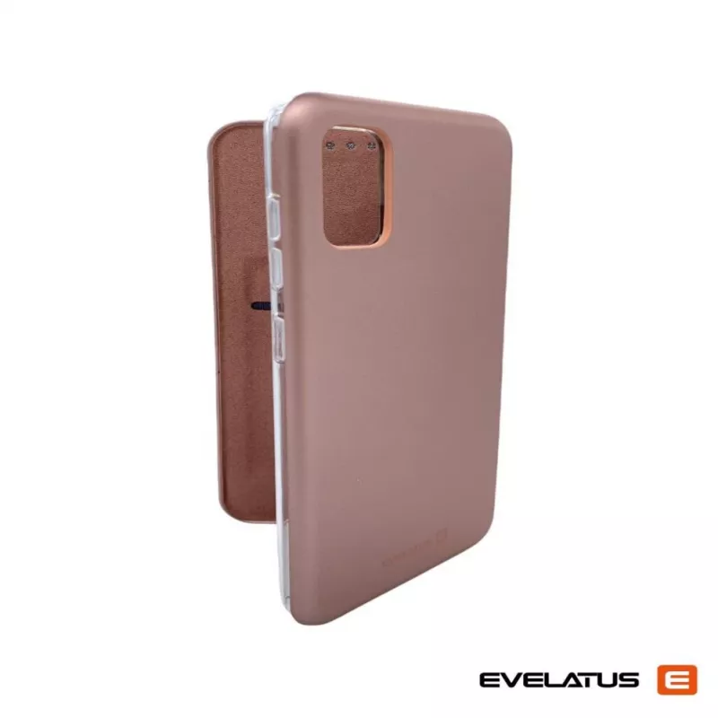Evelatus Funda tipo libro oro rosa para Samsung Galaxy A41