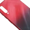 Evelatus Samsung Galaxy A50 Funda de cristal templado con efecto agua y electroplatado integral degradado Rojo-Negro