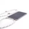 Evelatus Funda con correa de rayas blancas para Samsung Galaxy A50s transparente