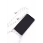 Evelatus Funda con correa de rayas blancas para Samsung Galaxy A50s transparente