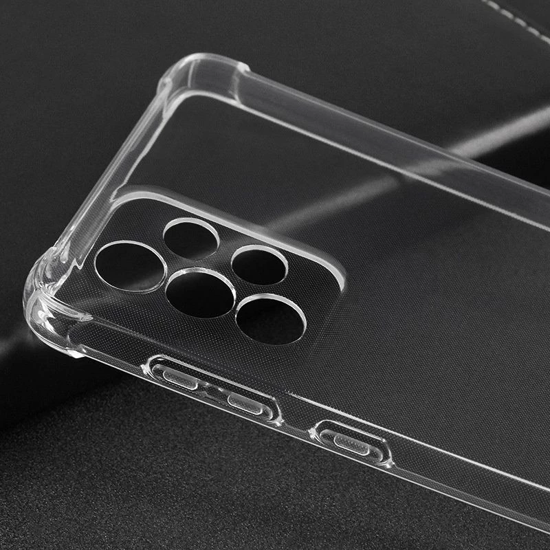 Funda de silicona TPU con protección militar antichoque Evelatus para Samsung Galaxy A53 5G transparente