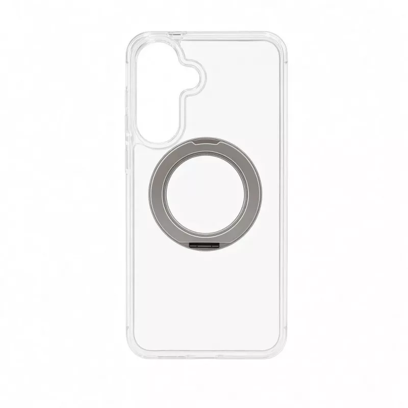 Evelatus Funda híbrida con MagSafe PC+TPU y soporte metálico 360 para Samsung Galaxy A57, transparente