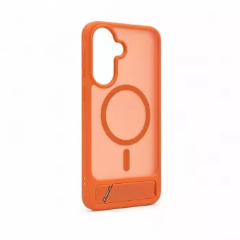 Evelatus Funda MagSafe de goma con soporte para Samsung Galaxy A57, naranja