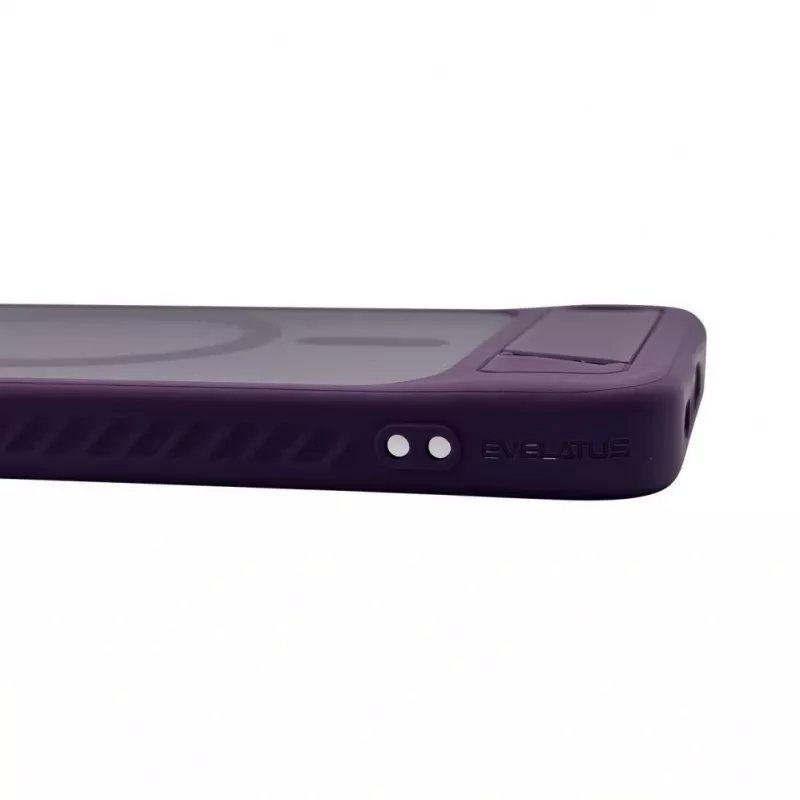 Evelatus Funda MagSafe de goma con soporte para Samsung Galaxy A57, lila