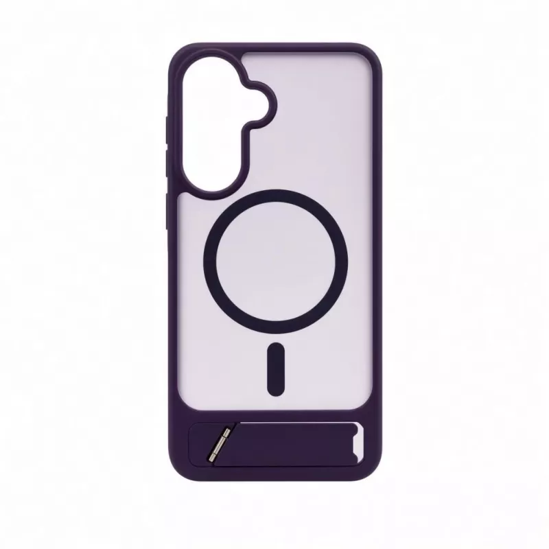 Evelatus Funda MagSafe de goma con soporte para Samsung Galaxy A57, lila