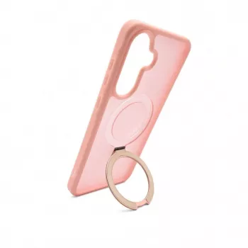 Evelatus Samsung Galaxy A57 Funda Shield con MagSafe y Soporte Anillo Mate Rosa Claro