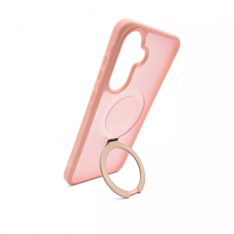 Evelatus Samsung Galaxy A57 Funda Shield con MagSafe y Soporte Anillo Mate Rosa Claro