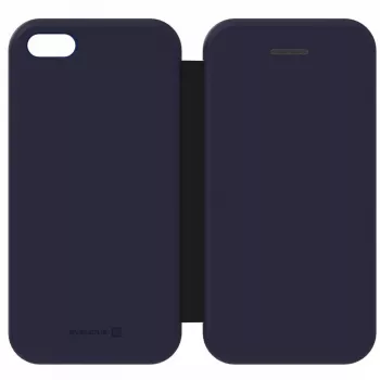 Evelatus Funda tipo libro azul oscuro para Samsung Galaxy A6 2018