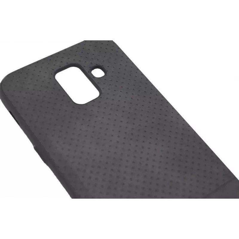 Evelatus Funda TPU con Placa Metálica para Soporte Magnético de Móvil para Samsung Galaxy A6 2018 Negra