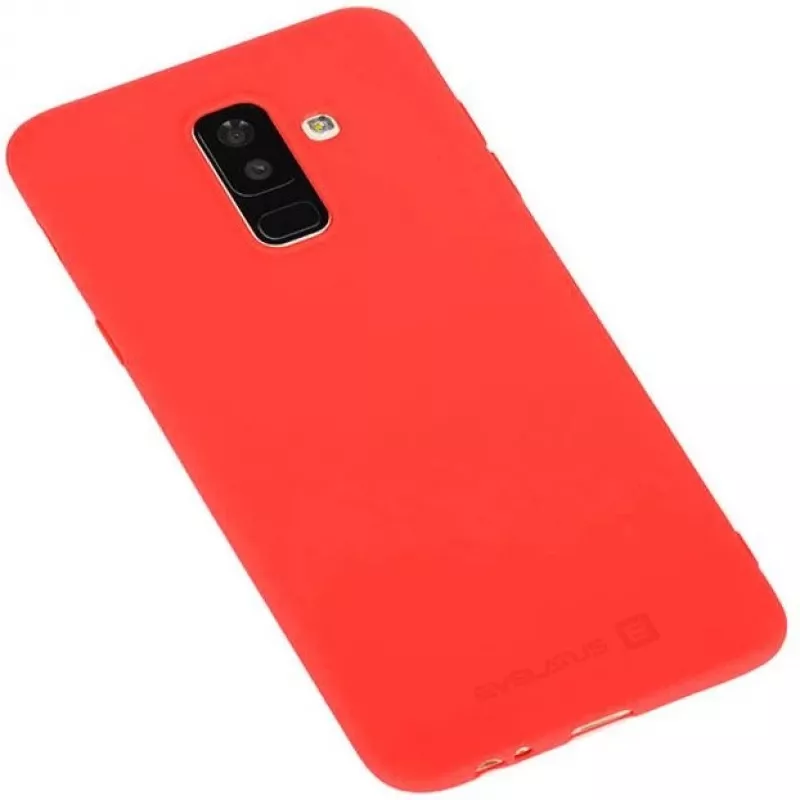 Evelatus Samsung Galaxy A6 Plus 2018 Nano Silicone Case Soft Touch TPU Rojo