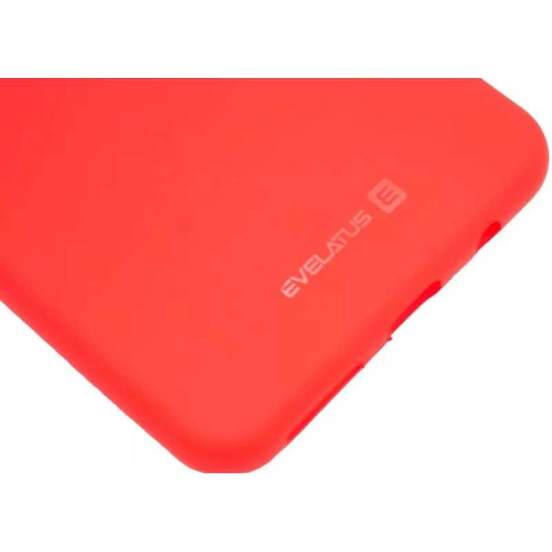 Evelatus funda de silicona nano para Samsung Galaxy A7 2018 Soft Touch TPU roja