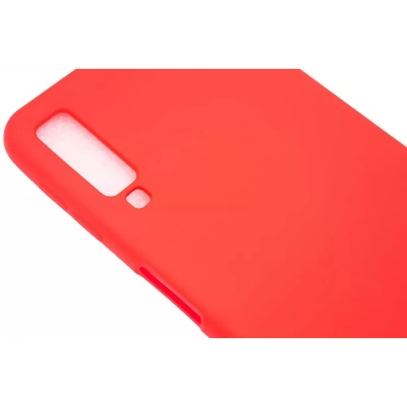 Evelatus funda de silicona nano para Samsung Galaxy A7 2018 Soft Touch TPU roja