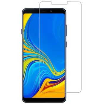 Evelatus Protector de pantalla de cristal templado plano transparente 0,33 mm para Samsung Galaxy A9 2018 con Japan Glue, antiestático