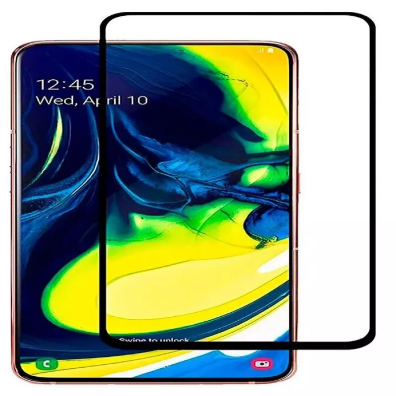EVELATUS Samsung Galaxy A90 Protector de Pantalla Cristal Templado Plano Transparente 0,33 mm con Pegamento Japonés y Capa Anti-Estática