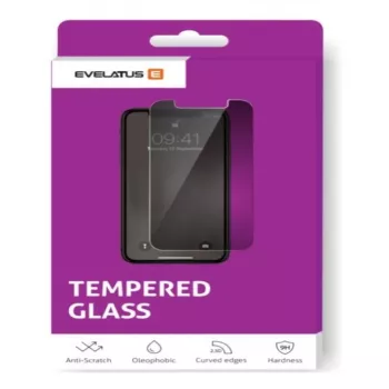Evelatus Samsung Galaxy J7 (2017) J730 Protector de pantalla de cristal templado 0,33 mm plano transparente con adhesivo japonés, antiestático
