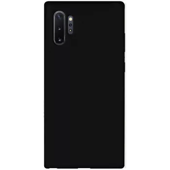 Evelatus Funda de silicona Premium Soft Touch negra para Samsung Galaxy Note 10 Plus