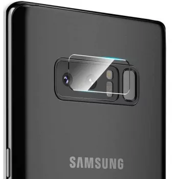 Evelatus Repuesto de lente de cristal de cámara trasera para Samsung Galaxy Note 9 - Transparente con marco negro