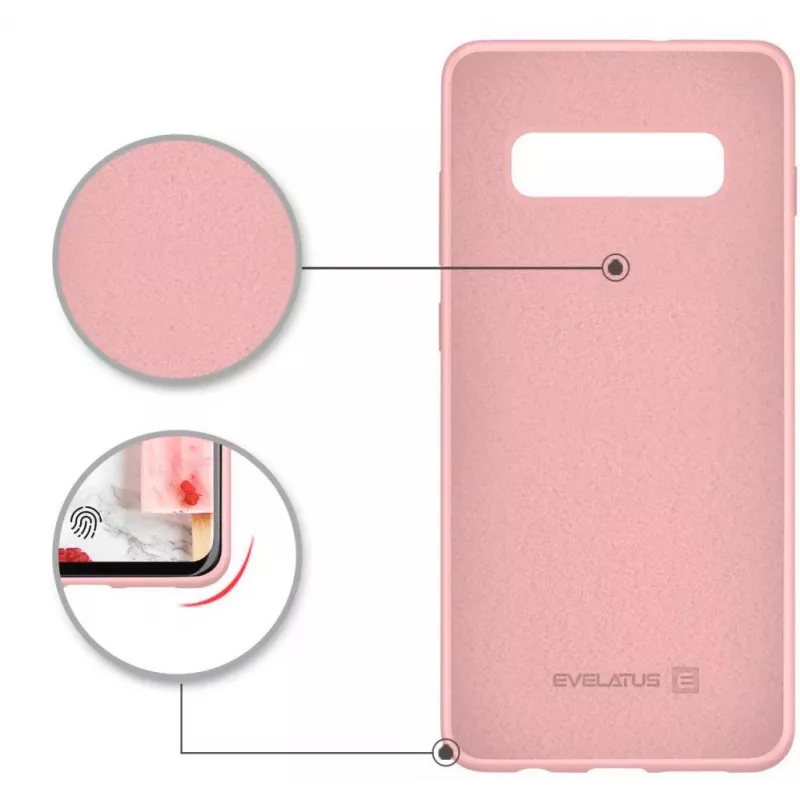 Funda de silicona nano Evelatus para Samsung Galaxy S10+ Soft Touch TPU beige