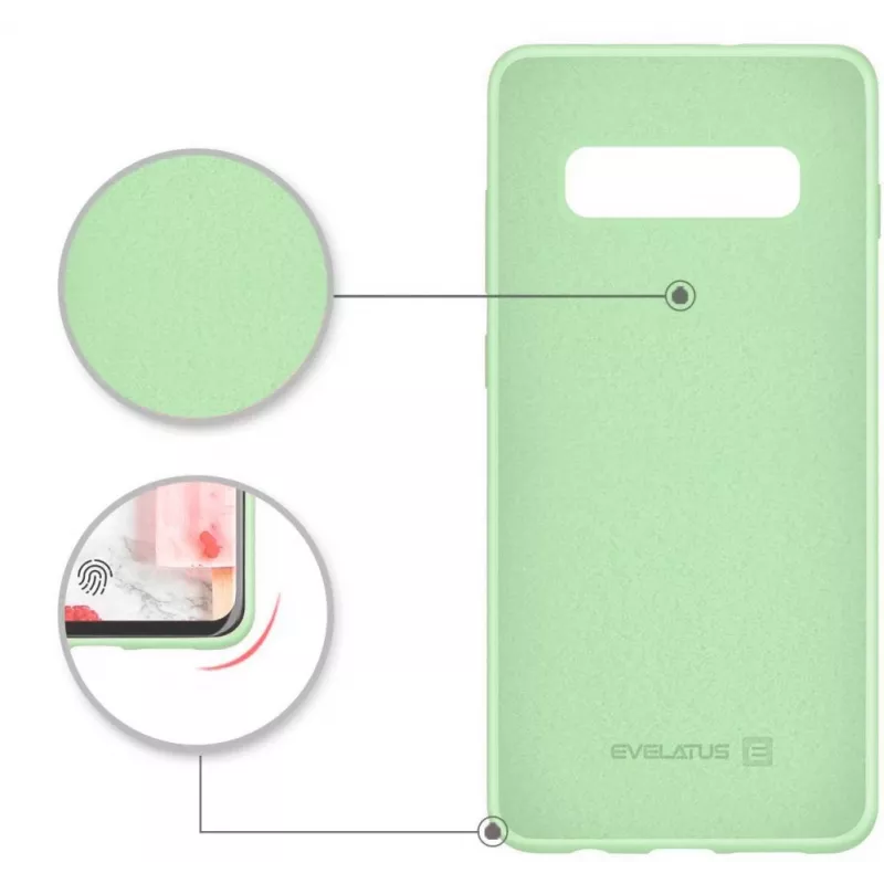 Evelatus Samsung Galaxy S10 Funda de silicona nano Soft Touch TPU menta