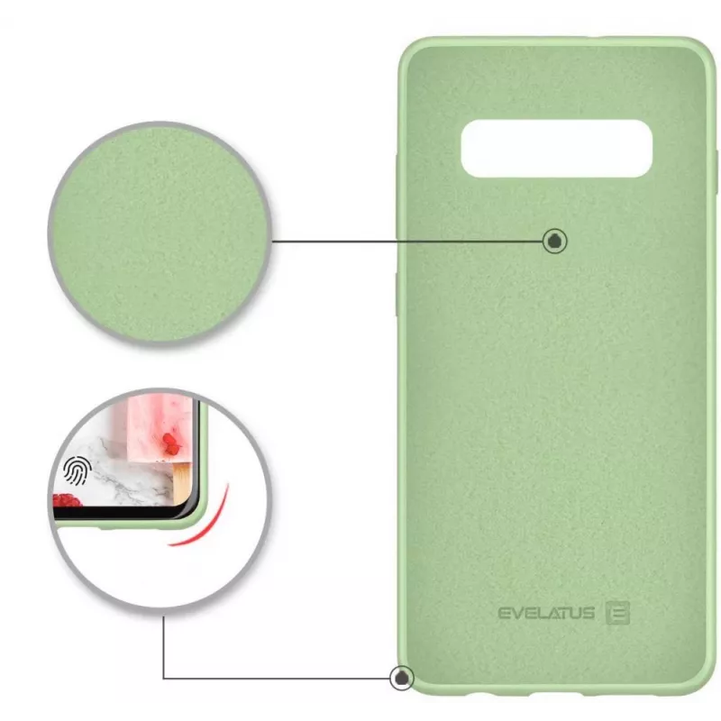 Evelatus Samsung Galaxy S10+ funda de nano silicona Soft Touch TPU Menta