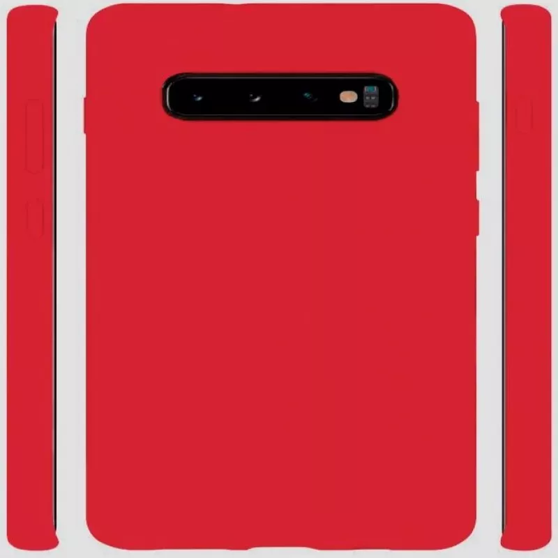 Evelatus Samsung Galaxy S10 Funda Nano de Silicona Soft Touch TPU Rojo