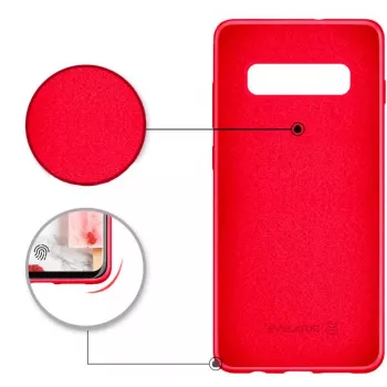 Evelatus Samsung Galaxy S10 Plus funda de silicona blanda roja