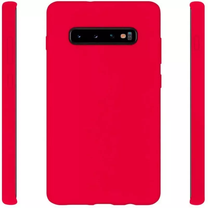 Evelatus Samsung Galaxy S10 Plus funda de silicona blanda roja