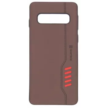 Evelatus Samsung Galaxy S10 Funda reforzada Shooter marrón
