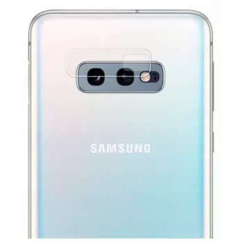 Evelatus Cristal de lente de cámara de repuesto para Samsung Galaxy S10e - transparente con marco negro