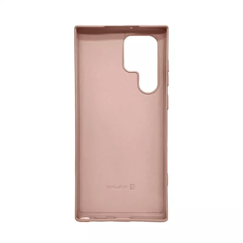 Evelatus Funda de silicona nano Soft Touch TPU para Samsung Galaxy S22 Ultra beige