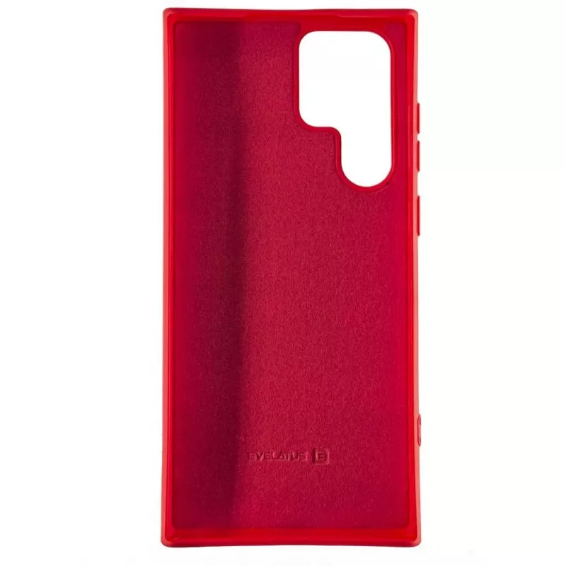 Evelatus Funda de silicona Soft-Touch Premium para Samsung Galaxy S22 Ultra Rojo chino